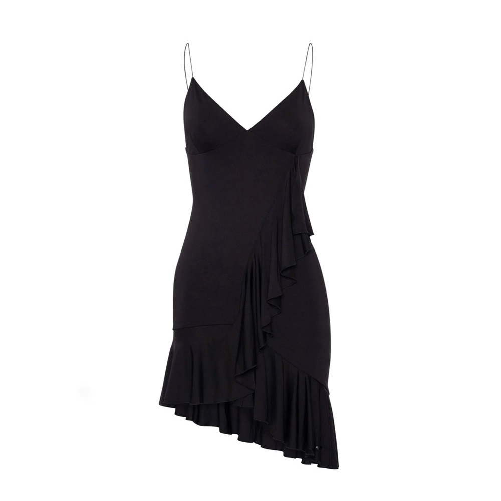 NWT Meshki TANYA Ruffle Mini Dress With Ruffles - Black, sz XS - Picture 8 of 15